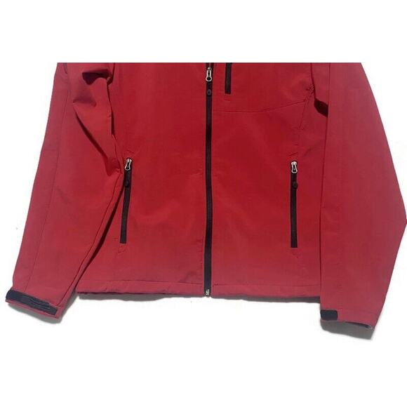 Tahoe Pass Jacket Men's Medium Zip Up Red Canvas With Three Pockets - Picture 7 of 8